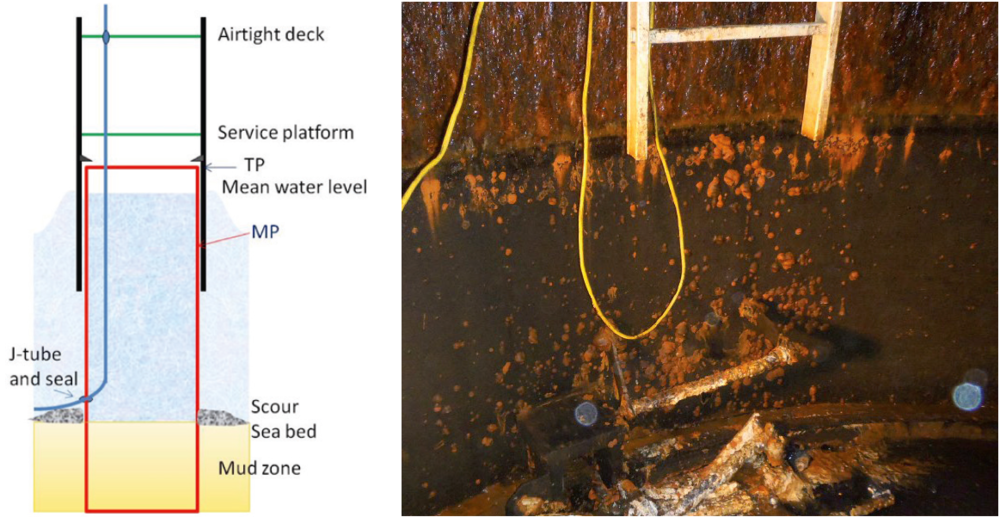 Visible corrosion of ladder, image courtesey of FORCE Technology